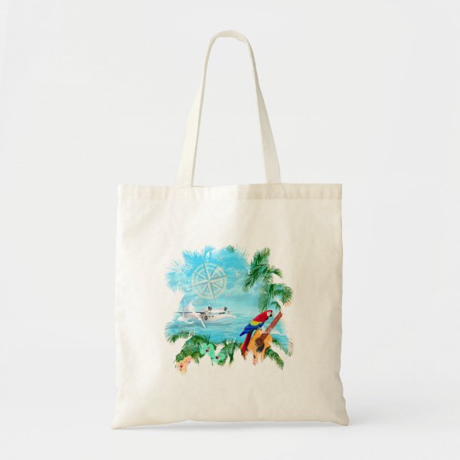 Bolsa Tote Música tropical de praia (Frente)