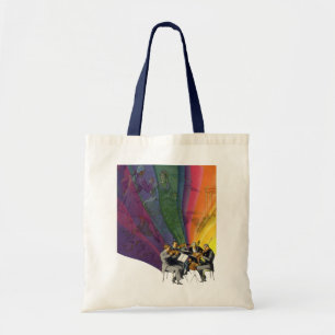 Bolsa Tote Música Vintage Arco-íris, Casal Vitoriano Dançando