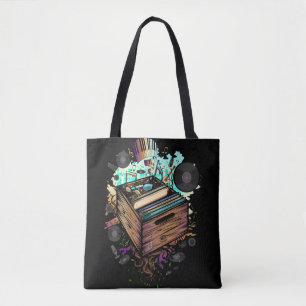 Bolsa Tote Música Vinyl Crate