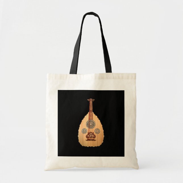 Bolsa Tote Musical externo egípcio de Lute do Oriente Médio (Frente)