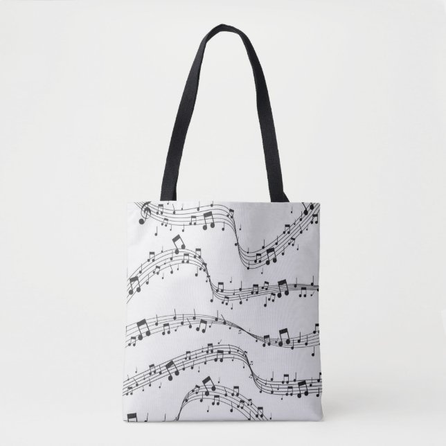 Bolsa Tote musical musical preto-e-branco (Frente)