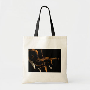 Bolsa Tote Músico Vintage, Violinista Tocando Música de Violi