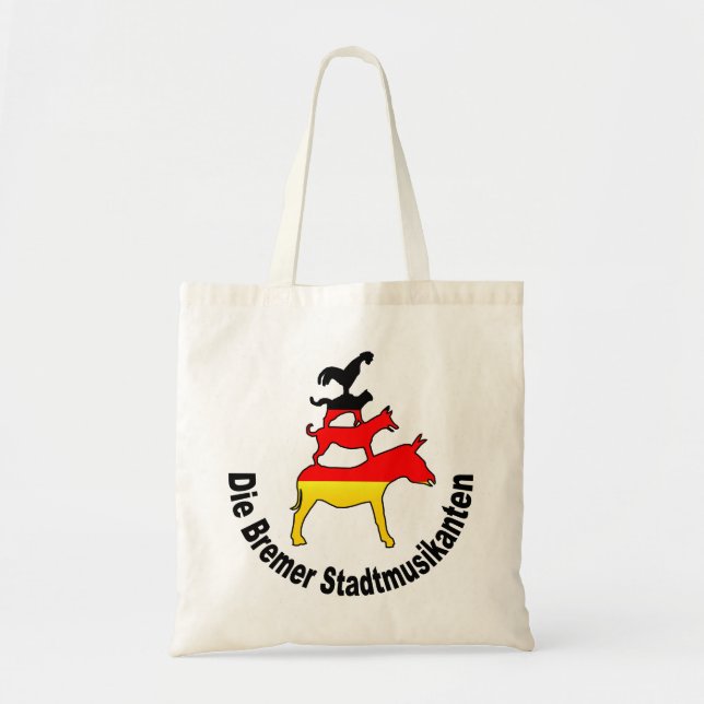 Bolsa Tote Músicos da cidade de Bremen (Frente)