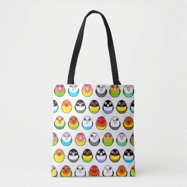 Bolsa Tote Mutações da cor do Lovebird (Frente)