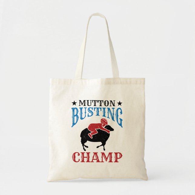 Bolsa Tote Mutton Busting Champ Shepings (Frente)