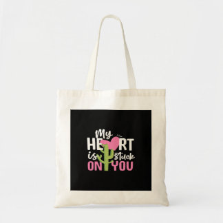Bolsa Tote My Heart Is Stuck On You Cactus Heartfelt Design 