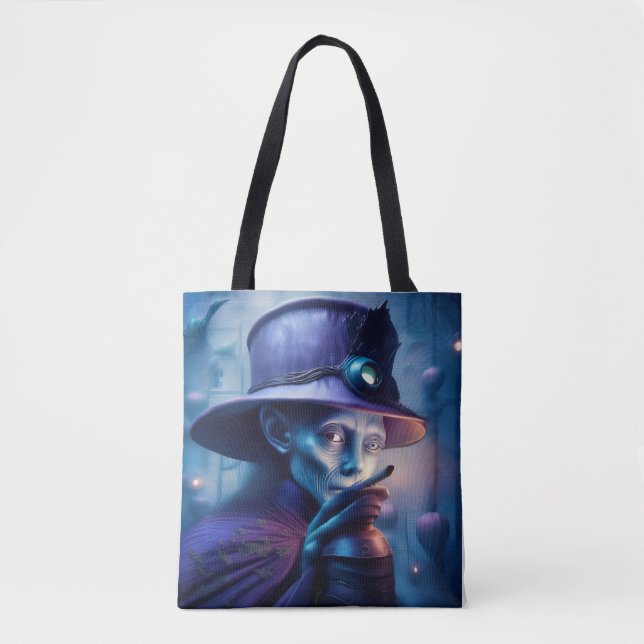 Bolsa Tote Mysterious Lady Pointing Finger At You (Frente)