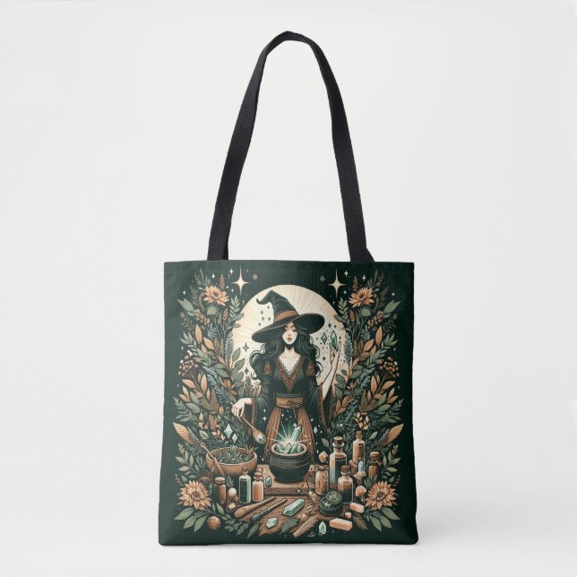 Bolsa Tote Mystic Herbalist: A Arte de Bruxaria e Healin (Frente)