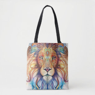 Bolsa Tote Mystical Watercolor Lion Tool Bag