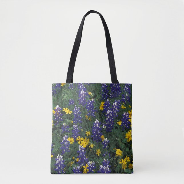 Bolsa Tote N.A., EUA, Texas, Marble Falls, Blue Bonnets (Frente)