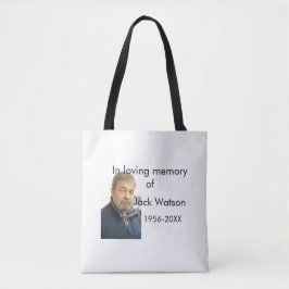 Bolsa Tote Na memória amorosa do ano do nome, foto do funeral