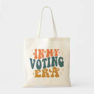 Bolsa Tote Na Minha Época De Voto, Retro Wavy
