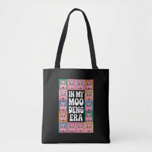 Bolsa Tote Na Minha Era Moo Deng Amante do Hipopótamo Moo Den