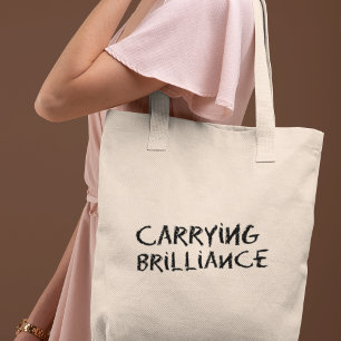 Bolsa Tote Na moda de Brilhância Mínima do carregando Preto e