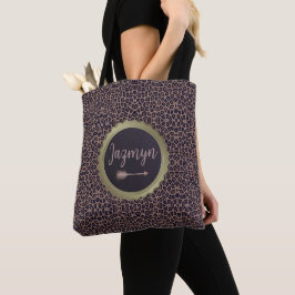 Bolsa Tote Na moda de Leopardo Exótico Personalizado
