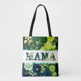 Bolsa Tote Na moda Greenery Floral MAMA