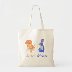 Bolsa Tote Na moda Ilustrado Cão E Coelho