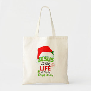 Bolsa Tote Na moda JESUS É A VIDA, não só para o Natal