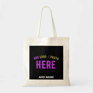 BOLSA TOTE NA MODA MODERNO PERSONALIZÁVEL NEGRO VERIFICADO CO
