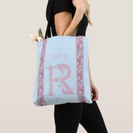 Bolsa Tote Na moda moderno Trendy Preppy Girly Chic Monograma