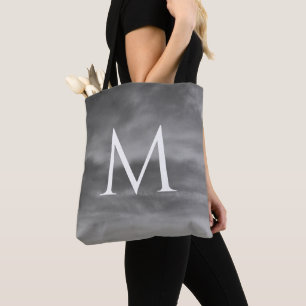 Bolsa Tote Na moda Monogramas Cinzas brancas pretas Padrões