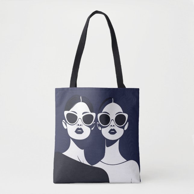 Bolsa Tote Na moda mulheres com óculos escuros (Frente)