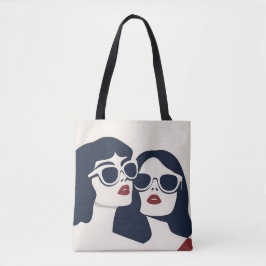 Bolsa Tote Na moda mulheres com óculos escuros