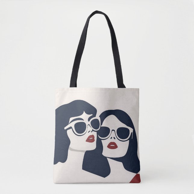 Bolsa Tote Na moda mulheres com óculos escuros (Frente)