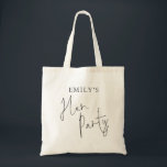 Bolsa Tote Na moda Script Bridesmaid Hen Party<br><div class="desc">Nome da Festa de Hen da Bridesmaid do Script de na moda no verso. Quando a festa na frente e a Bridesmaid no verso estão em um script elegante definido - outras funções também estão disponíveis nesta coleção. O resto do texto que você pode personalizar facilmente.</div>