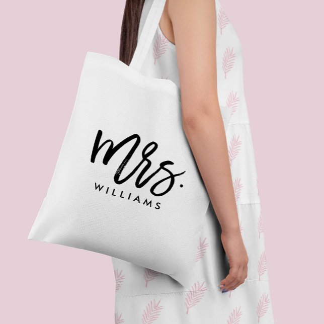 Bolsa Tote Na moda Script "Future Mrs." (Criador carregado)