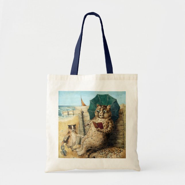 Bolsa Tote Na Praia, Louis Wain (Frente)