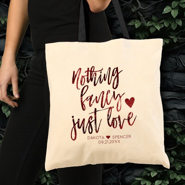 Bolsa Tote Nada De Rico Apenas Amor | Casamento Vermelho De C (Criador carregado)