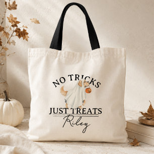Bolsa Tote Nada De Truques Apenas Tratem O Engraçado Cachorro