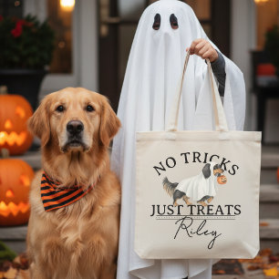 Bolsa Tote Nada De Truques Apenas Tratem O Engraçado Cachorro