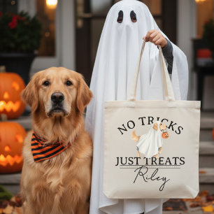 Bolsa Tote Nada De Truques Apenas Tratem O Engraçado Cachorro