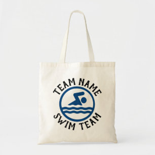 Bolsa Tote Nadação e Mergulho do Nadador do Nome da Equipe