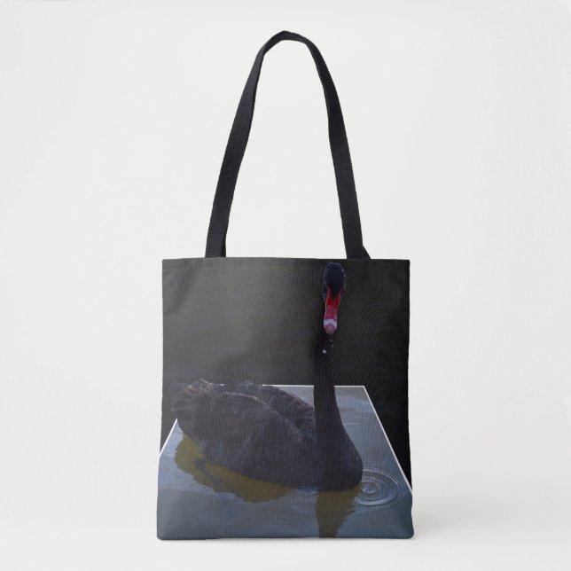 Bolsa Tote Nadação Negra Em Lixo Dimensional; (Frente)