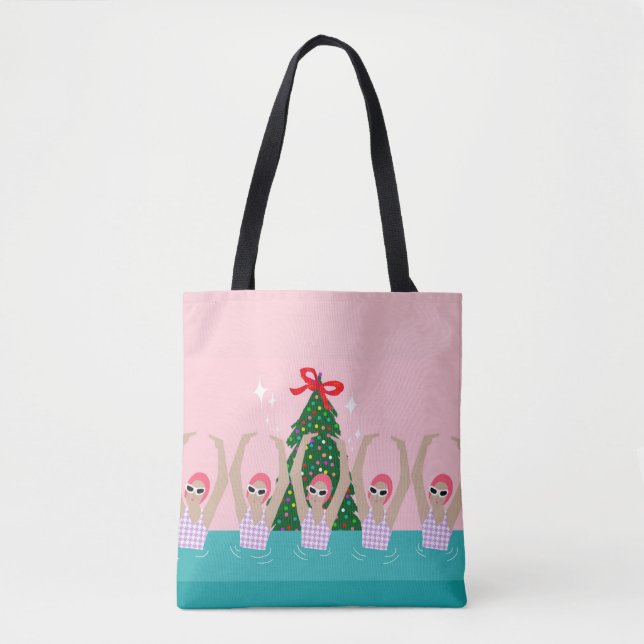 Bolsa Tote Nadadores Artísticos Personalizados Ilustração Nad (Frente)