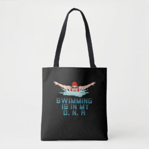 Bolsa Tote Nadar É O Meu DNA Nadar O Nadador Engraçado