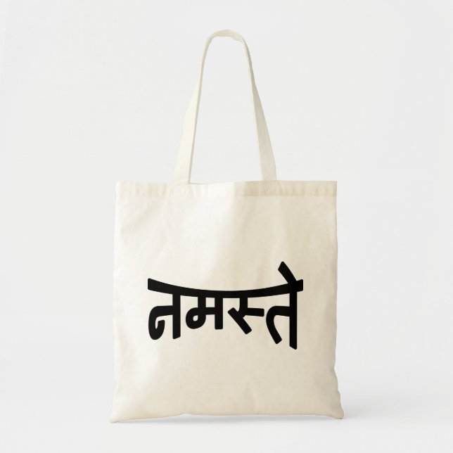 Bolsa Tote Namaste (न म स् ते) - Script Devanagari (Frente)