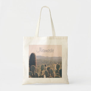 Bolsa Tote Namaste - sacola dos cactos   da arizona