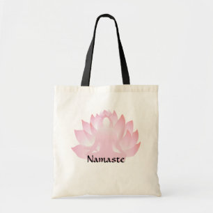 Bolsa Tote Namaste Yoga Lotus Pose Flor Token