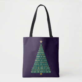 Bolsa Tote Names of Jesus Christmas Tree