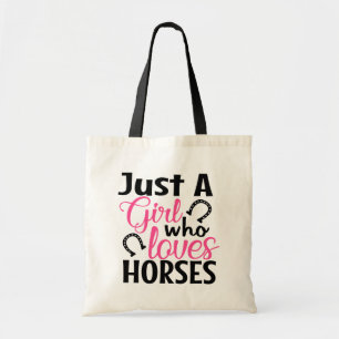 Bolsa Tote Namorada de Cavalo Fofo Equestre Pônei Ocidental C