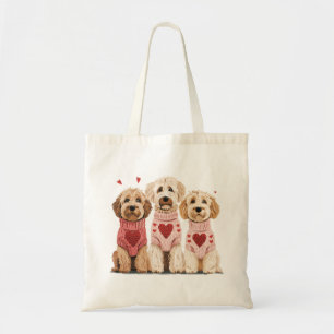 Bolsa Tote Namorados Cães de Goldendoodle