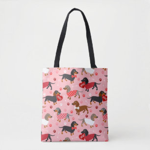 Bolsa Tote Namorados Dachshund