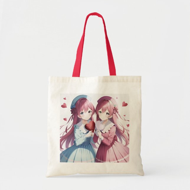 Bolsa Tote Namorados de anime (Frente)