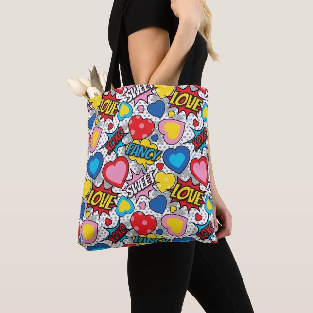 Bolsa Tote Namorados Hearts Pop (Close Up)