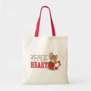Bolsa Tote Namorados "Key To My Heart" do Jerry Mouse