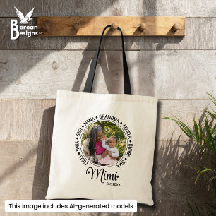 Bolsa Tote Nana Avó Gigi MIMI Estabelecida Personalizada